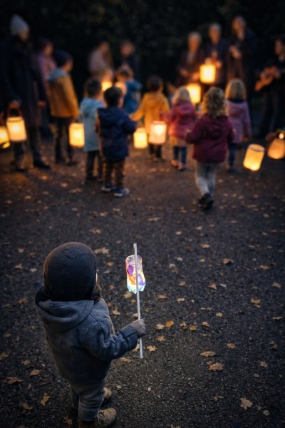 Laternenmoment im Montessori Kinderhaus